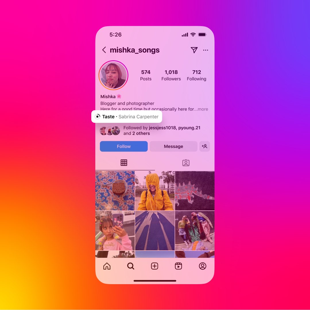 Instagram añade nueva función: ahora puedes agregar canciones a tu perfil