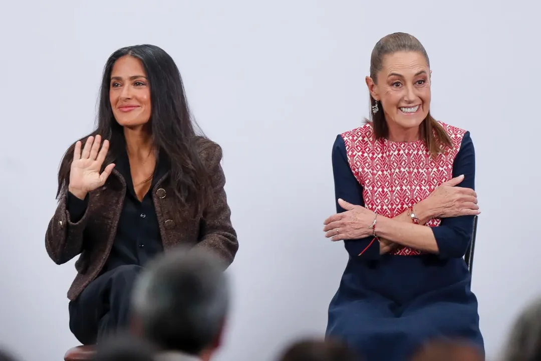 Salma Hayek respalda a Claudia Sheinbaum y celebra los nuevos incentivos al cine nacional