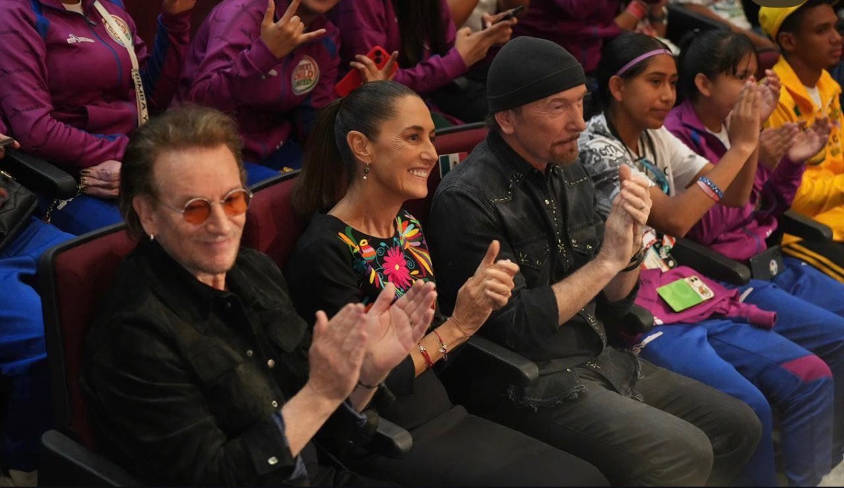 U2 visita México y se reúne con Claudia Sheinbaum: estos fueron los motivos del encuentro con la presidenta